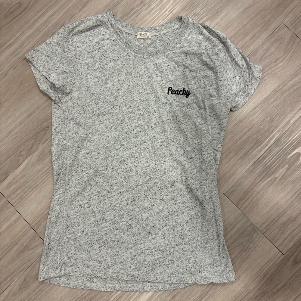 Gray T-Shirt 'Peachy' brandy Melville